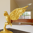 macaw-flying.png macaw flying pose statue stl 3d print file