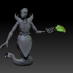 001-yu.jpeg STL file Yuanti female figure・3D printing design to download