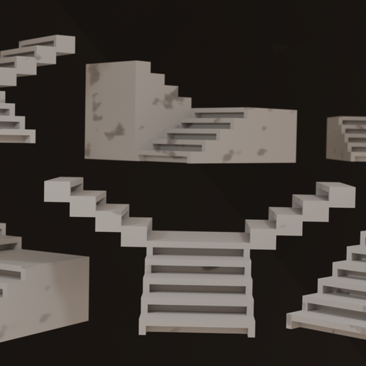 Supportless Stairs for 32mm (DND / TTRPG) 3D model