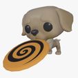 TURBO-2-copie-copy.jpg Cute Puppy with Frisbee - Pop Style 3D Print Model