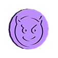 emoji 5 devil.stl Cookie stamp + cutter -  Emoji devil