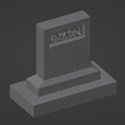Headstone.One-02.png Grave Markers, Set of 5 ( 28mm Scale )