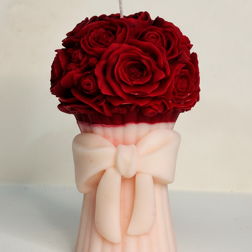 Rose Bouquet Candle Mold Matrix - Silicone Mold Matrix STL | Master Professional - Rose Bouquet Candle Mold Master - Silicone Mold Matrix STL | High Profit