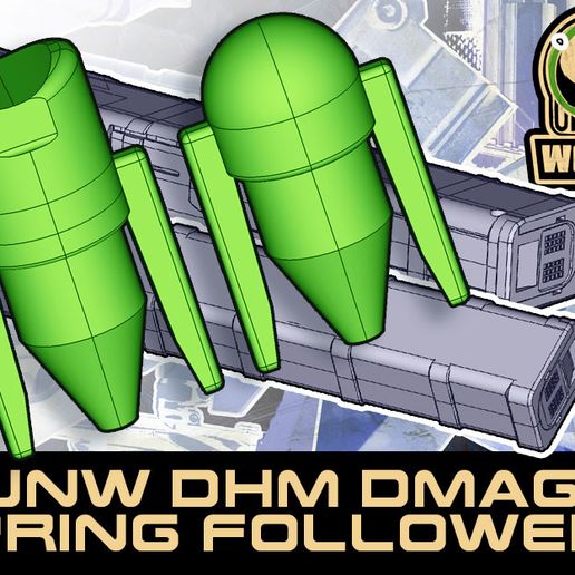 UNW-DHM-DMAG-Spring-Followers.jpg STL file UNW DHM / dye tactical mag: DMAG 20 round mag Spring Followers・3D print design to download, UntangleART