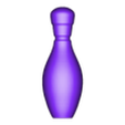 Plastic Bowling Pin - Green.STL Colored Plastic Bowling Pin Set