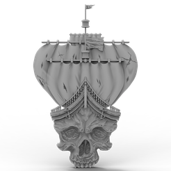 Ship-Skull.png Modèle 3D Fichier STL pour CNC Router/Laser & 3D Printer Ship Skull (crâne de bateau)
