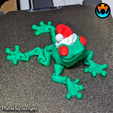 PXL_20231207_0015529192.png Festive Frogs, Holiday Special Amphibians, CUte Easy Print in Place Flexi Pets