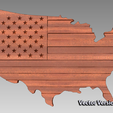 Vector-versionA.png US Map - Flag Mix Straight - CNC Files For Wood, 3D STL Model
