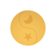 Untitled-Copy.png Yin Yang Star and Moon 1 Clay Cutter - STL Digital File Download- 8 sizes and 2 Cutter Versions