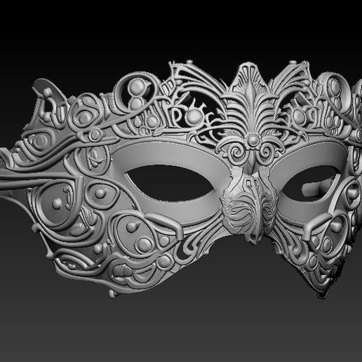 M4.jpg Máscara de Mascarada Barroca de Filigrana Real