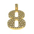 04.jpg Letter 8 Flush Setting Diamond Pendant