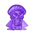 Gentleman Skull relief.obj Gentleman Skull relief STL file for 3d printing or CNC
