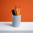 Twisted-pencil-holder-3D-model-slimprint.jpg Twisted Pencil Cup, Slimprint