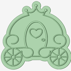 Carroza_e.png STL file Princess cookie cutter carriage・3D print design to download, osval74