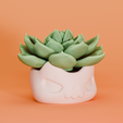 Skull-Pot1-plant2.png Skull Cat Plant Pot