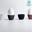 Folie7.jpg Egg Cup "Unbowed" 3D Print Stl File | Bambu Studio 3MF included | Easter Gift