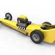 11.jpg Diecast Dragster old school à moteur avant avec coque Version 3 Echelle 1:25