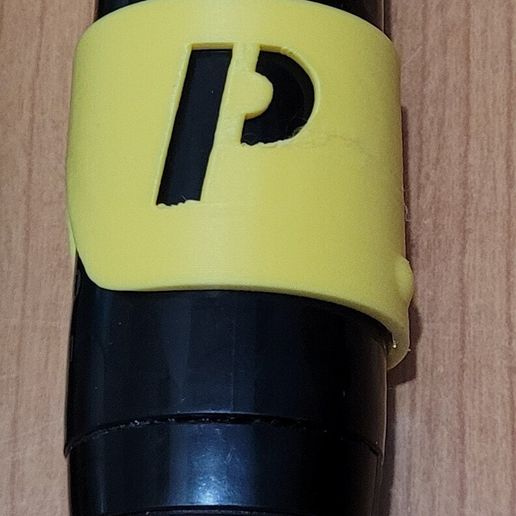 Oral-B toothbrush color ring, letter 'P'  (whole alphabet available) - 3D model önizlemesi