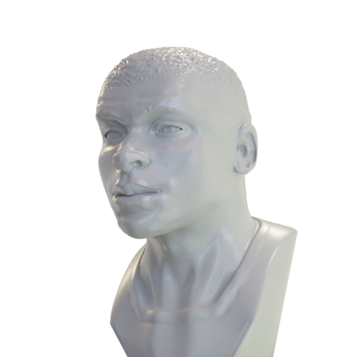 Kylian Mbappé bust 3D model