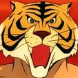 Tiger-4.jpg Máscara de tigre - Litografia com moldura
