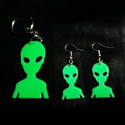 20190323_232902.jpg Free STL file Alien keychain / pendants・3D printer design to download