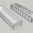 NY-Gondola.png N scale Model Freight Train Cars Gondola Cars Three Versions Full Side & Single and Double Opening Sides #1 by Socrates for Micro-Trains Couplers