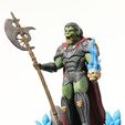 3.jpg Orc Boss Flaming skull figurine with base