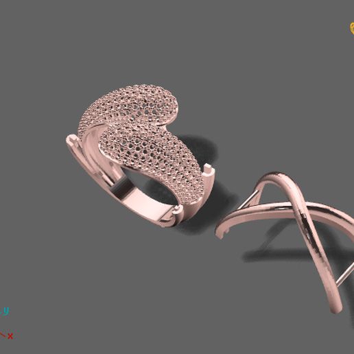 WOMEN RING W' STONE - 3DM STL RENDER DETAIL 3D PRINT MODEL - 3D model