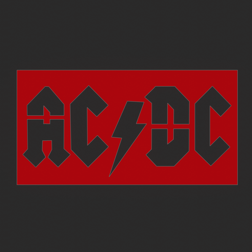 Archivo STL PLANTILLA ACDC Y LOGOTIPO DEL GRUPO 🪨 ・Modelo de impresión ...