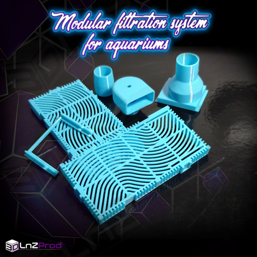 🐠 Modular filtration system for aquariums・Free STL File for 3D printing ...