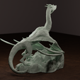dragon-4.png Archivo 3D Dragón en la cima de la montaña・Plan imprimible en 3D para descargar