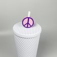 IMG_2075.jpg Peace Sign Straw Topper, Retro Straw Charm for Stanley Cup Tumblers