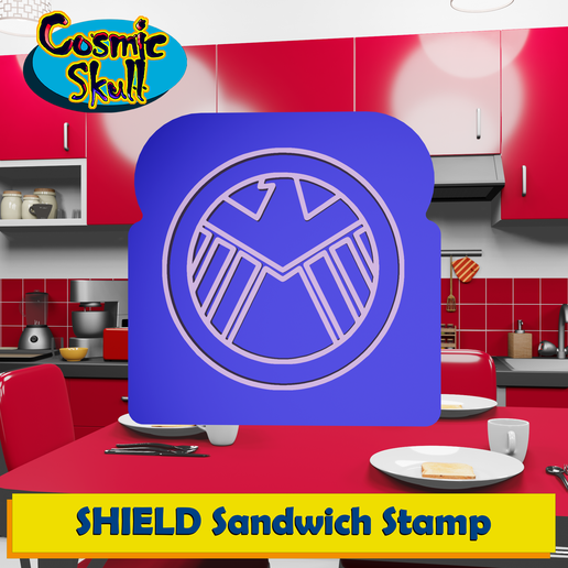 SHIELD (Marvel) Sandwich Stamp 3D model