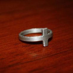 IMG_1480.JPG Free STL file Simple Cross Ring・3D printing template to download