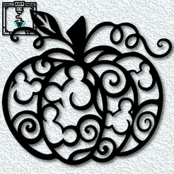project_20230827_0917327-01.png Mickey Mouse Pumpkin wall art Disney Mickey wall decor for Fall