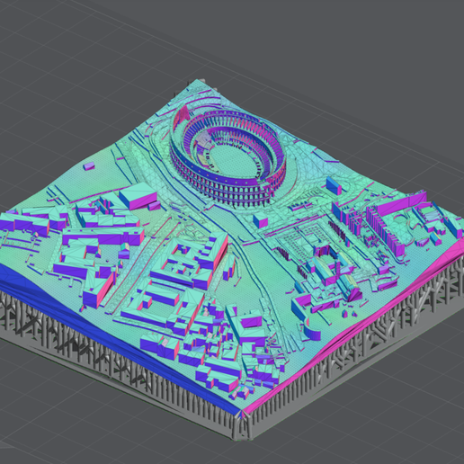 🇮🇹 ROME Colosseum - Ultra Detailed 3D City Map (SLA Ready)・ STL File ...