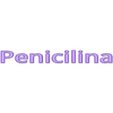 palabra Penicilina.stl penicillin allergy keychain,penicillin allergy, indicator, warning, sticker, label