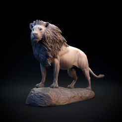 Lion_1.jpg 3D file Lion - pre supported・3D printer design to download