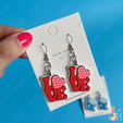 Earrings2.png LOVE Herz Valentinstag Ohrringe/Weinglas-Anhänger