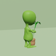 zr4.png Cute Alien Vase Pot - Miniature - STL Printable
