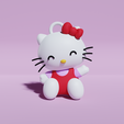 HelloKitty-1.png STL file Hello Kitty Pendant・3D printer model to download