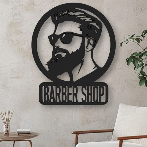 🎨 WALL ART BARBER SHOP/ BARBER SHOP・ STL File for 3D printing・Cults
