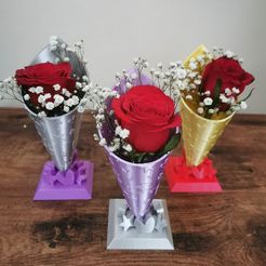 3.jpg Fichier STL gratuit Cône pour fleurs, bonbons, etc.・Design pour impression 3D à télécharger