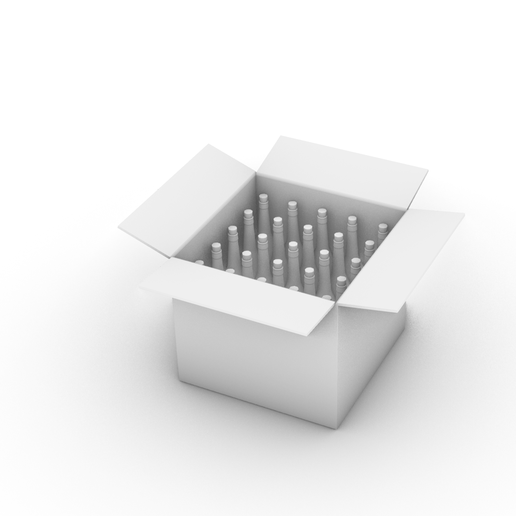 📦 138-LZX — Cardboard Beverage Packaging — Miniature Diorama Model・ OBJ ...