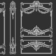 CNC-Art-3D-RH_-WALL-PANEL-15-224.jpg WALL PANEL classical decoration ONE FROM 36 3D MODEL