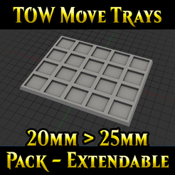 Miniature.png Adapter WFB-TOW - Move Tray Pack - 20 to 25mm - Square