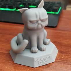 001.jpg STL-Datei GRUMPY CAT・Modell zum Herunterladen und 3D-Drucken