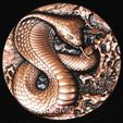 snakecircular6.jpg snake pendant model of bas-relief