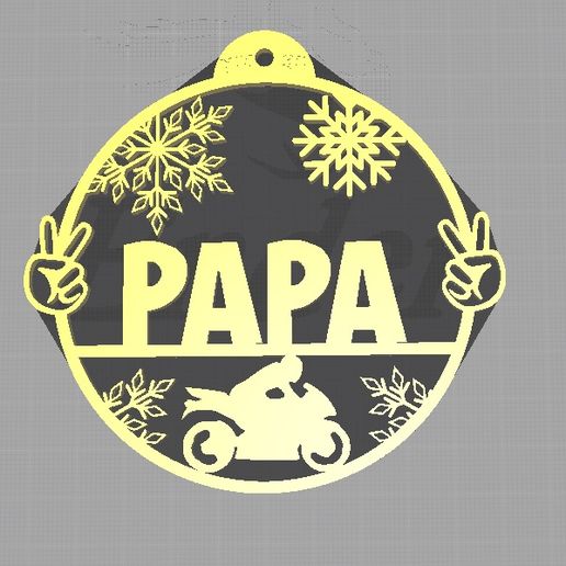 Biker Christmas ball 3D model