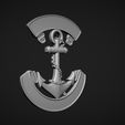02.jpg Якорь с лентой Рельефная 3D модель